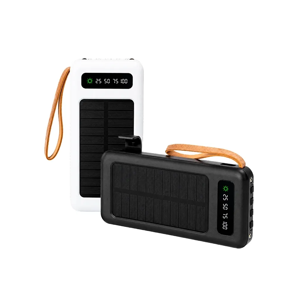 Power Bank Solar 10.000mAh com Lanterna e Multissaídas