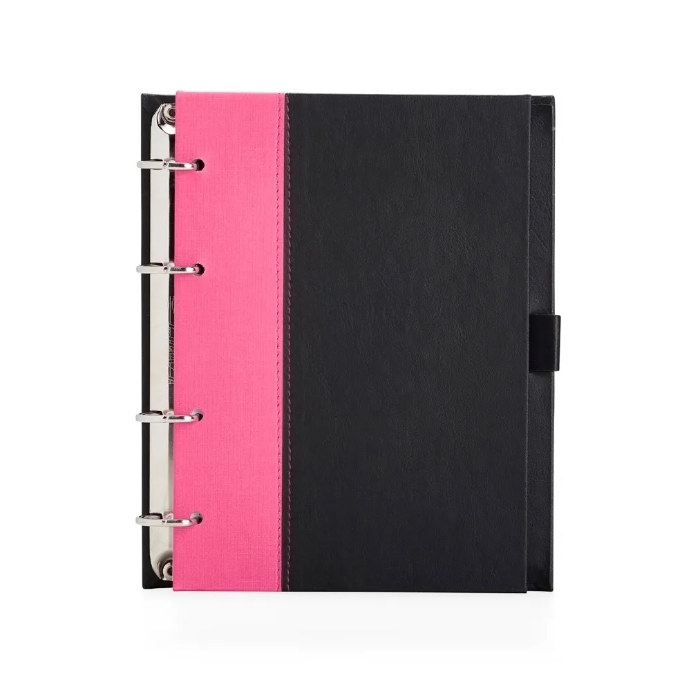 Caderno Fichário de Couro Sintético Caderno Fichário de Couro Sintético