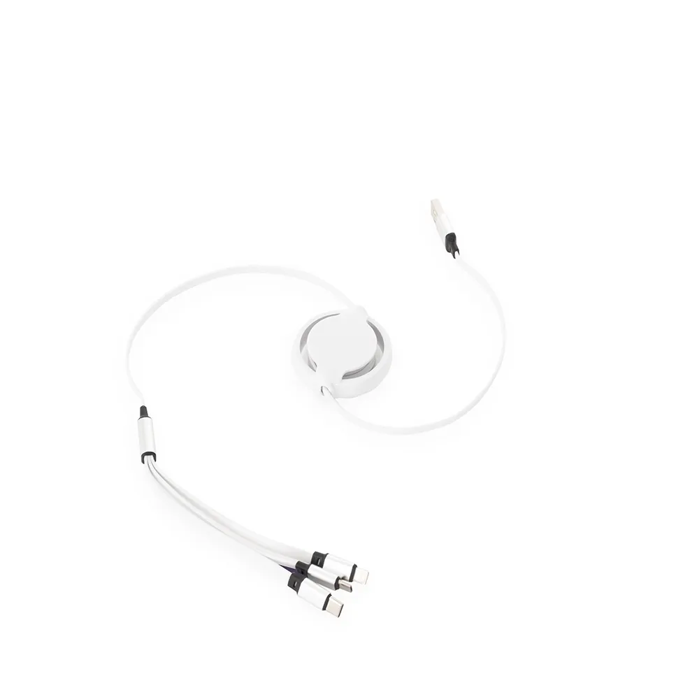 Cabo USB Retrátil 3 em 1
