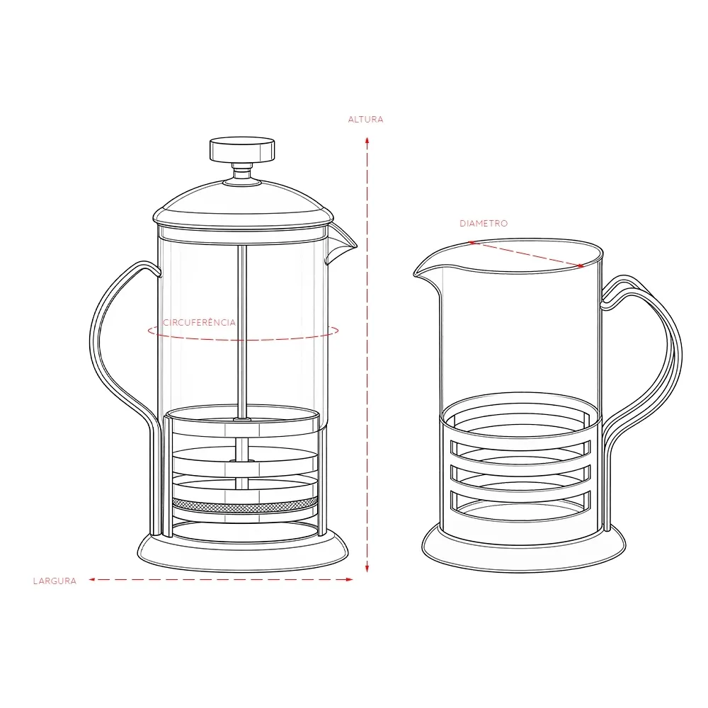 Cafeteira Prensa Francesa 600ml