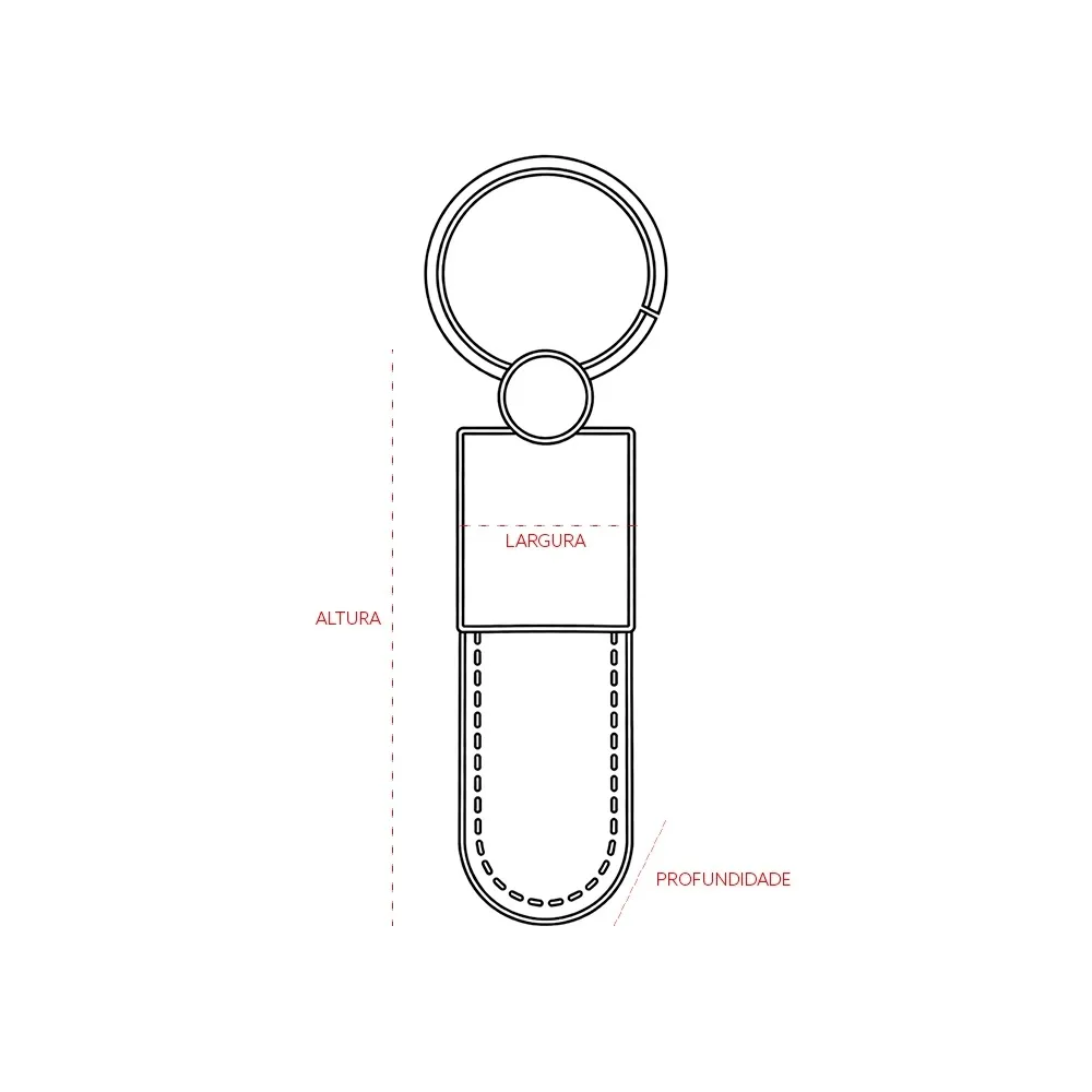 Chaveiro Metal com PU