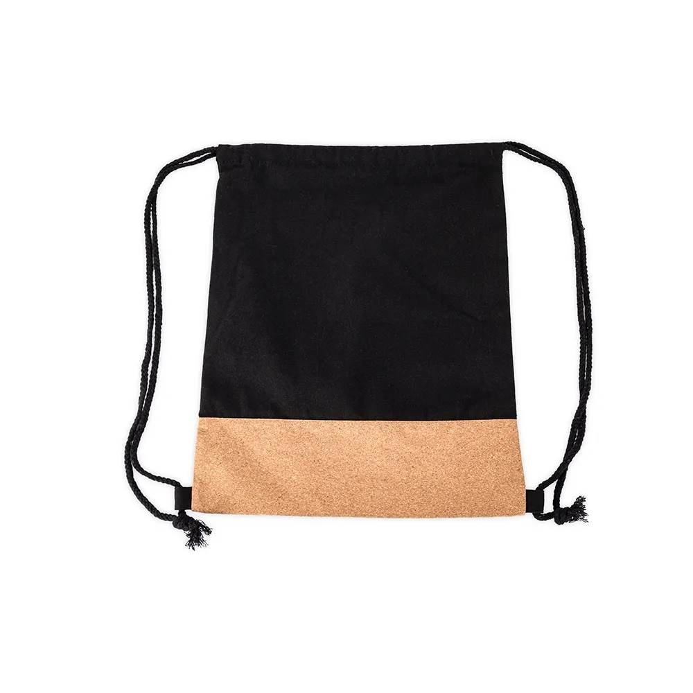 Mochila Saco de Lona e Cortiça
