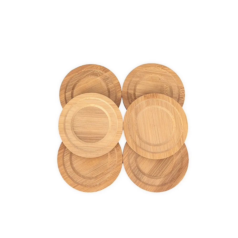 Kit Porta-Copos Bambu 6 Peças