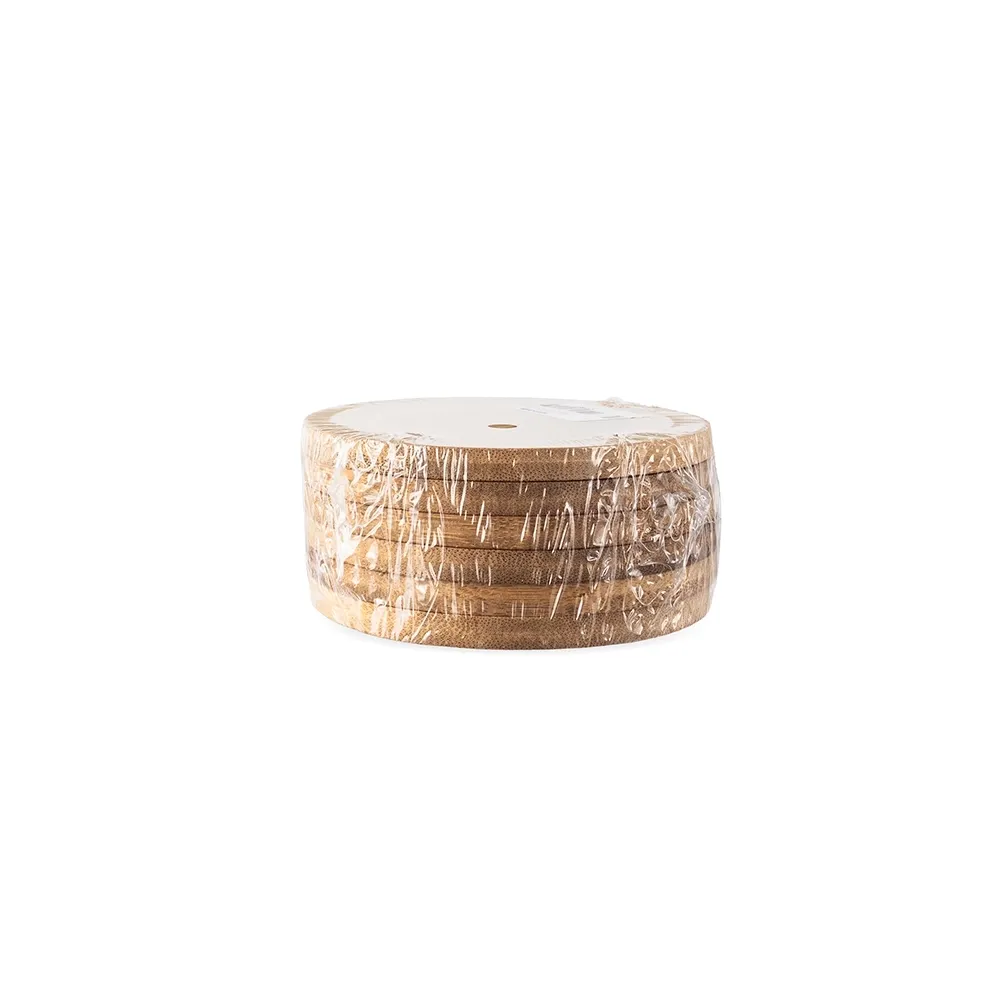 Kit Porta-Copos Bambu 6 Peças