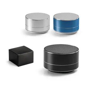 FLOREY II. Caixa de som em alumínio com microfone em alumínio 100% reciclado