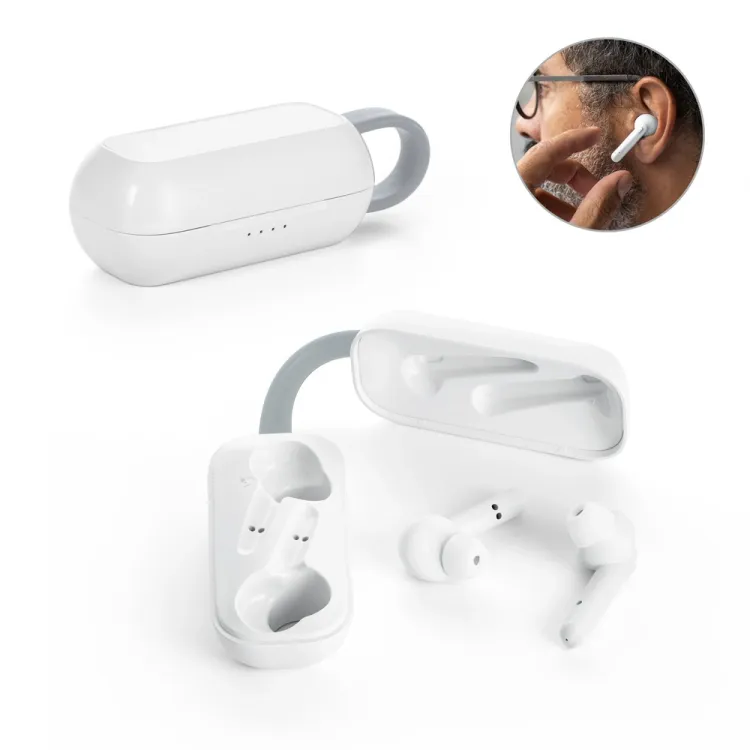 RUBIN WH. Fones de ouvido wireless com autonomia de 3h, em ABS