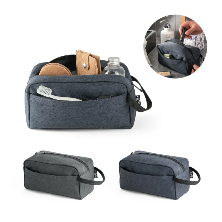 REPURPOSE BAG. Bolsa de cosméticos em 600D poliéster reciclado