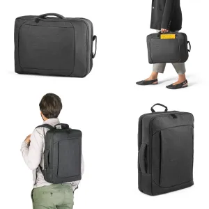 ALEXANDRIA. Mochila 2 em 1 para notebook 15 6  em 600D