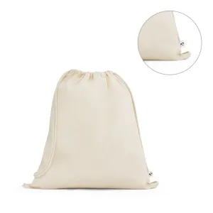 BELIZE. Sacola tipo mochila 100% algodão orgânico (140 g/m²)