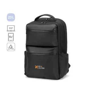 COPENHAGEN. Mochila em twill reciclado resistente à água com dois bolsos frontais de grande dimensão (17