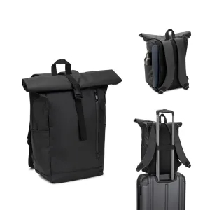 OSASCO BPACK. Mochila  Roll top  com design em sistema de fecho que permite enrolar a parte superior em poliéster reciclado 600D de alta densidade com revestimento resistente á água 20 L