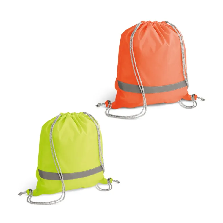 RULES. Sacola tipo mochila em 210D com elementos refletores