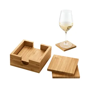 GAUTHIER. Kit de 4 porta copos em bambu