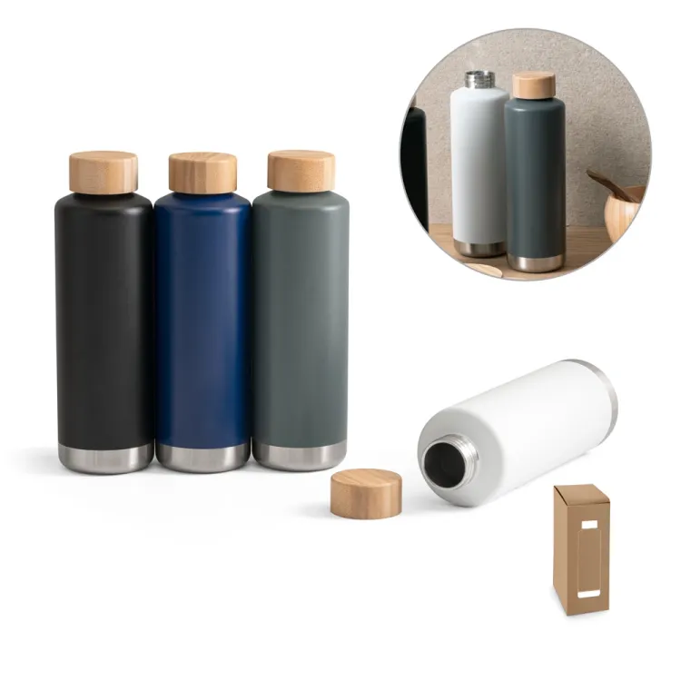 NORRE BOTTLE. Garrafa em aço inox de parede dupla térmica, isolada a vácuo 640 mL