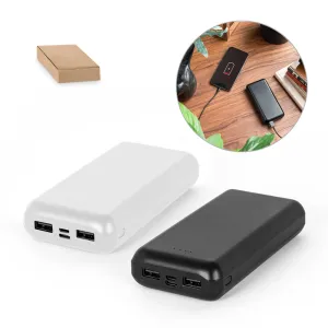 LEAKEY 20. Bateria portátil em ABS 100% reciclado e capacidade de 20 000 mAh