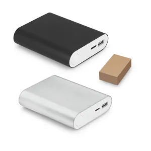 EMLYN. Bateria portátil em alumínio e bateria de lítio com capacidade de 8 000 mAh