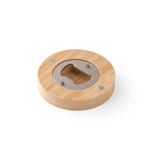 AMCHUR. Porta copos em bambu com descapsulador e parte magnética