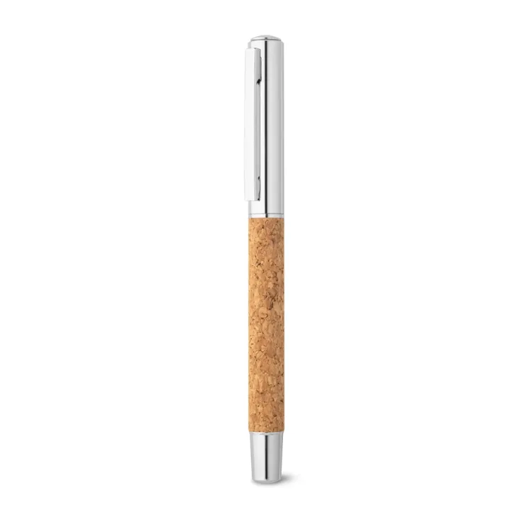 ANDREW. Roller com corpo em aço inox 90% reciclado e cortiça com clipe