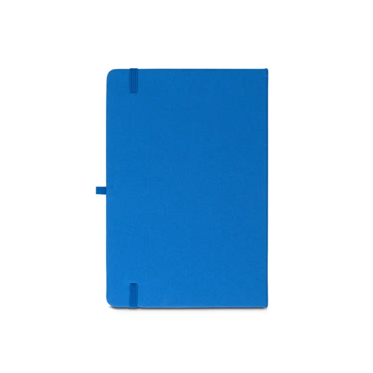 ANNE. Caderno A5 de capa dura em poliéster 100% reciclado (100% rPET) com cantos redondos e folhas pautadas