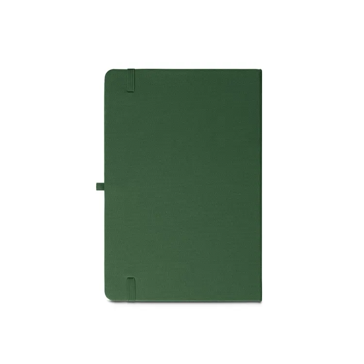 ANNE. Caderno A5 de capa dura em poliéster 100% reciclado (100% rPET) com cantos redondos e folhas pautadas