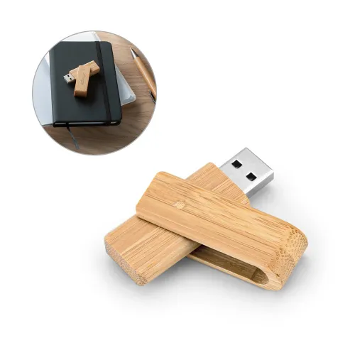 ATALLA 8GB. Pen drive em bambu 8GB