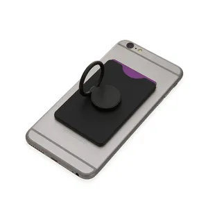 Adesivo Porta Cartão para Celular com Anel de Suporte