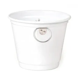 BALDE PARA GELO COM ARGOLAS - BRANCO - 4L