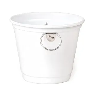 BALDE PARA GELO COM ARGOLAS - BRANCO - 4L