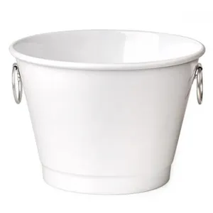 BALDE PARA GELO COM ARGOLAS - BRANCO - 6L