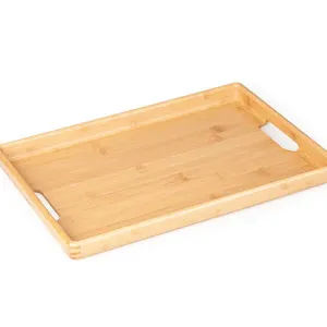 BANDEJA EM BAMBU PARA SERVIR - 40X28X3CM