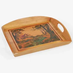 BANDEJA PARA SERVIR EM BAMBU ITÁLIA RETANGULAR - 40 CM