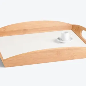 BANDEJA PARA SERVIR RETANGULAR EM BAMBU ITÁLIA - 40 CM
