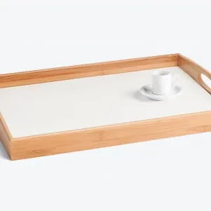 BANDEJA PARA SERVIR RETANGULAR EM BAMBU ITÁLIA - 45 CM