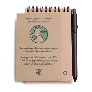 Mini Caderno Capa em PP c/ Caneta