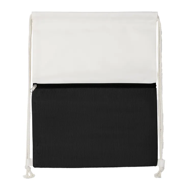 Sacola/Mochila em poliéster e veludo (41x34,4cm)