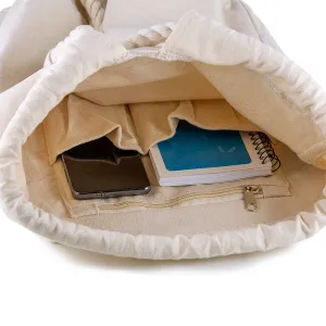 Sacola/Mochila em algodão 450g/m2 (42x35x14,5cm)