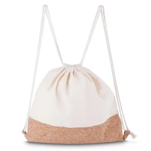 Sacola/Mochila em Algodão e Cortiça 140g/m² (39x37x8,5cm)