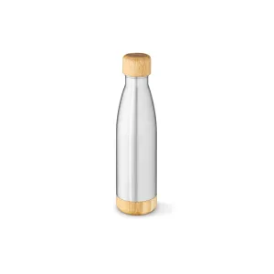 BROMELL 550. Garrafa em aço inox (90% reciclado) com tampa em bambu 550 mL