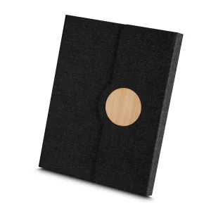Caderno Capa em RPET e Detalhe em Bambu