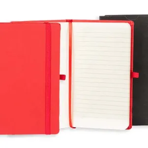 CADERNETA C/ PAUTA VERMELHO - 12,2X17 CM