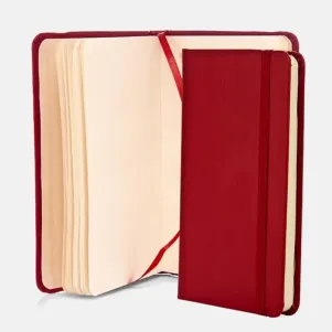 CADERNETA P/ ANOTAÇÕES 15X9 CM COURINO - VERMELHA - 80 FOLHAS
