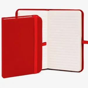 CADERNETA PARA ANOTAÇÕES 15X9 CM - VERMELHA - 80 FOLHAS