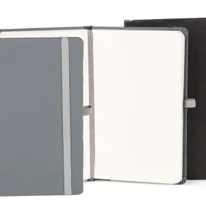 CADERNETA S/ PAUTA CINZA - 14X21 CM