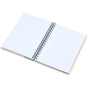 CADERNO PAUTADO COM WIRE-O - 23X18CM - BEGE/VERDE