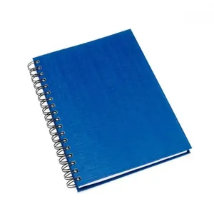 CADERNO PAUTADO COM WIRE-O - AZUL - 23,5X18CM - 100 FLS