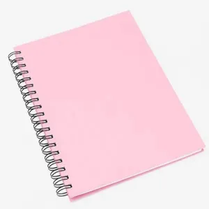 CADERNO PAUTADO COM WIRE-O - ROSA - 25,5X19,5CM - 100 FLS