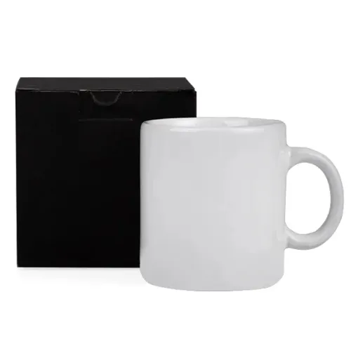 CANECA EM CERÂMICA BRANCA 270 ML COM CAIXA