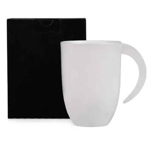 CANECA EM CERÂMICA BRANCA - 350ML