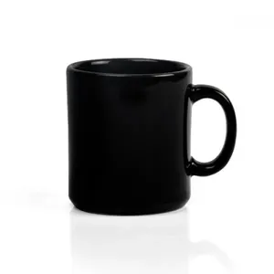 CANECA EM CERÂMICA PRETA - 270ML