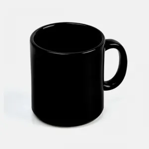 CANECA EM CERÂMICA PRETA - 270ML